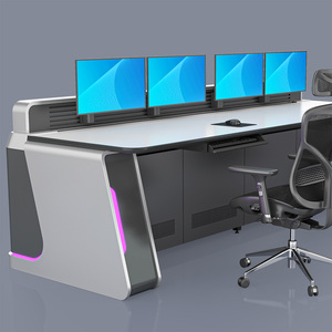 JCCX-3 vendita calda moderna in acciaio di sicurezza + scrivanie di monitoraggio in legno Console della sala di controllo per la stanza del sistema di monitoraggio - Product Image 4