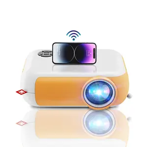 Лучший проектор для 2024 Transjee A10, Портативный 1080P, поддержка нескольких языков, Wi-Fi, беспроводной проектор для путешествий