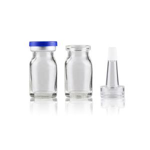 Frasco de vidrio transparente para inyección, contenedor de medicina líquida con tapa de aluminio olástico, 20ml, 30ml, 50ml, 1 onza - Product Image 5