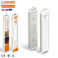 Lumière LED à détecteur de mouvement LDNIO Y6-1 ultra-mince pour éclairage intérieur, chargement USB-C, installation magnétique/3M, pour armoire de cuisine, placard, garde-robe