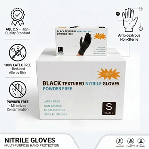 Guanti Industriali in Nitrile Nero Spessi 10 Mil, Impermeabili, Morbidi, con Presa a Diamante, Resistenti agli Agenti Chimici, per Sicurezza Automobilistica, Monouso - Product Image 5