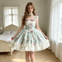 Robe Lolita Vert Style Ballet Doux et Épicé pour Femme Adulte, Tenue de Cosplay Pure et Délicate pour Fête d'Anniversaire