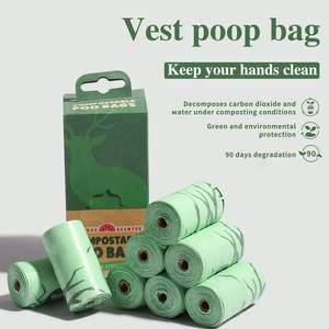 Bolsas Orgánicas 100% Compostables y Resistentes para Excremento de Perro con Logotipo Personalizado Impreso - Product Image 1