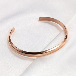 Joyería inspiradora PVD chapado en oro rosa <span class=keywords><strong>Hoy</strong></span> <span class=keywords><strong>es</strong></span> el mejor día <span class=keywords><strong>de</strong></span> mi vida Pulsera grabada Brazalete - Product Image 6