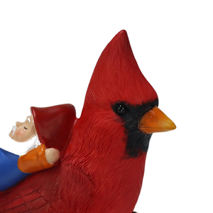 Statua su misura su misura della statua di animale dell'uccello rosso della nana e dell'uccello su misura figurina fatta a mano della scultura della decorazione di festa dell'artigianato della resina - Product Image 6