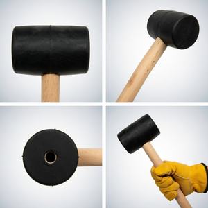 Sunsbuild OEM Kit de marteaux à mastic en caoutchouc multi-tailles à face souple pour le bricolage, l'industrie, la maçonnerie, la pose de briques et la réparation domestique - Product Image 3