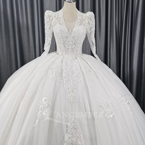 Jancember CM06 Vestidos <span class=keywords><strong>de</strong></span> <span class=keywords><strong>Novia</strong></span> <span class=keywords><strong>de</strong></span> <span class=keywords><strong>Encaje</strong></span> Bordado Vintage <span class=keywords><strong>para</strong></span> Mujer - Product Image 3
