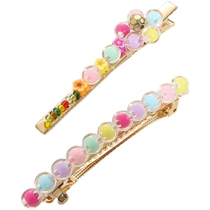 Colorful Acrylic <b>Beaded</b> Hair Clip Round For Jewelry Making Summer 2024 Yiwu Origin - Product Image 1