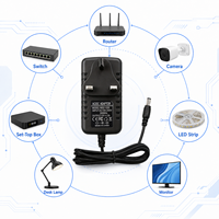 Adaptateur secteur AC/DC 24W avec protection contre les surtensions, prise UK 12V 2000mA, pour commutateur réseau et imprimante (vente en gros)