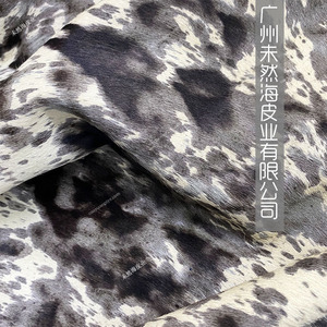 ม้าผมหนังสีดำสีฟ้าสีเทากระเป๋ารองเท้ารุ่นใหม่พิมพ์ม้าผมทั้งหนัง - Product Image 3