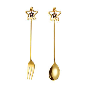 Omra Hajj <span class=keywords><strong>Vaisselle</strong></span> <span class=keywords><strong>Ramadan</strong></span> Crescent Cuillères En Acier Inoxydable Fourchettes Eid Mubarak Étoile Lune Cuillère Fourchette - Product Image 2