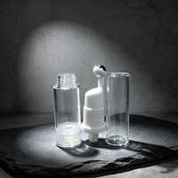 Flacon pompe airless à bille avec logo personnalisé, contenant cosmétique pour sérum et crème contour des yeux, applicateur à bille métallique rechargeable OEM