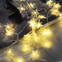 Funkelnde Feiertagsbeleuchtung LED Mond-Stern-Lampe Fenstervorhang-Licht IP44 Innen- und Außenbereich für Hochzeit Party Weihnachtsdekoration