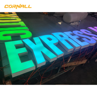 Enseigne lumineuse 3D LED personnalisée en lettres canal, étanche IP67, certifiée CE, en acier inoxydable, pour publicité extérieure, logo mural, enseigne commerciale