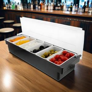 共和国修复水晶头<span class=keywords><strong>Godiva</strong></span>带盖子的定制标志印花塑料水果调味品盒 - Product Image 1