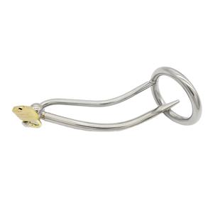 Alat Keperjakaan Pria dari Baja Anti Karat, Sangkar Keperjakaan Logam dengan Kateter Urin, Pengunci Penis, Mainan Seks untuk Pria - Product Image 4
