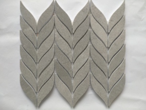 Деревянная синяя мраморная мозаика в елочку, оптовая продажа, деревянная синяя мозаика из камня - Product Image 3