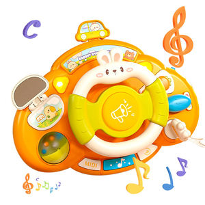 Juguete de Volante Acústico-Óptico de Plástico para Bebés, Juguete Educativo Temprano, Simulación de Conducción de Automóviles, Volante Musical para Niños - Product Image 1