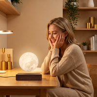 Lampe lunaire anti-gravité à lévitation, impression 3D, rotation automatique, lumière LED flottante pour la décoration de la maison, cadeau unique
