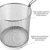 Vente chaude Panier à frire rond écologique pour la cuisine Gadgets de cuisine Panier à frire pour tacos mini pour usage commercial