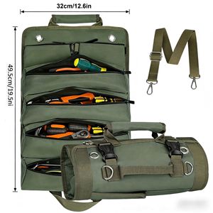 Caja de Herramientas Portátil para Motocicleta, Bolsa de Herramientas Resistente, Organizador Enrollable para Mecánico, Artesano, Electricista - Product Image 4