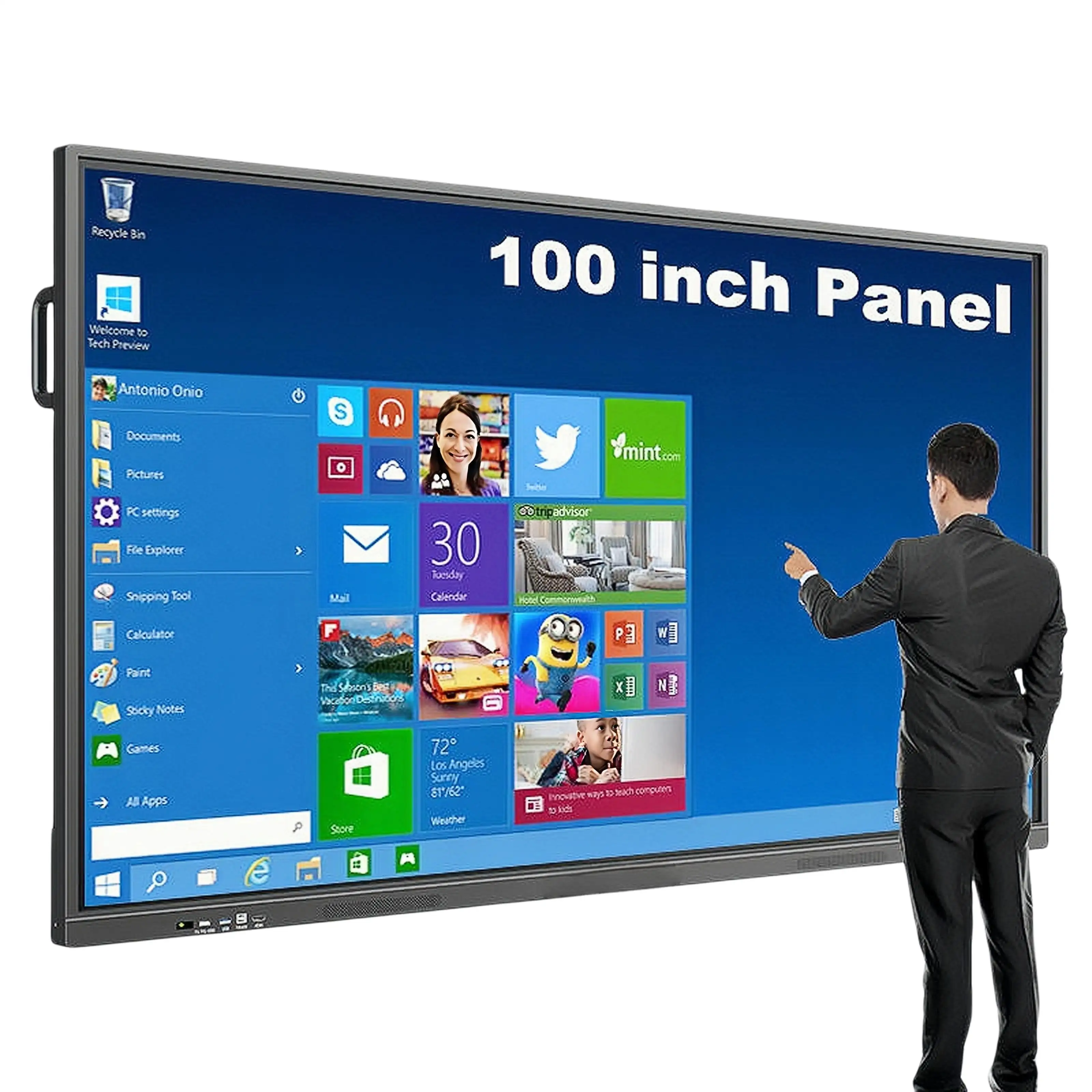 65 75 86 Inch Flat Panel Electronic White Board School Classroom Teach Touch Screen Digital Interactive Whiteboard Smart Boards