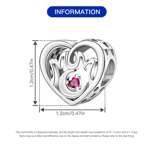 White copper FOREVER heart <b>beaded</b> original niche high-end DIY <b>bracelet</b> for girls - Product Image 3