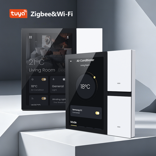 Smart Switch Wifi Smart Home Screen Central Control Panel With Touch Display Works With Tuya IR Control for Smart Home Hotel