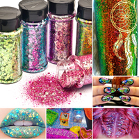 Paillettes Chunky en Vrac Échantillon 2oz Poudre de Paillettes Artisanales à Changement de Couleur pour Résine Époxy, Ongles, Gobelets, Coques de Téléphone, Décoration de Fête – Stock aux États-Unis