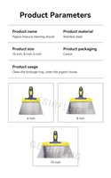 Geshifeng GSF Factory G1245 Grattoir à pigeons Accessoires en acier inoxydable pour le nettoyage des oiseaux Pelle à pigeon House