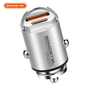 <span class=keywords><strong>Chargeur</strong></span> de voiture SOMOSTEL PD & QC 30W à charge rapide USB Type-C en aluminium pour voiture - Product Image 2