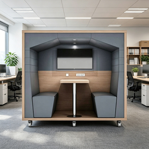 Cabine de bureau acoustique haute densité, salle de <span class=keywords><strong>réunion</strong></span> insonorisée avec roulettes pour bureau à aire ouverte - Product Image 1