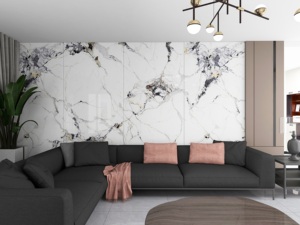 Luxuriöse Keramik-Hitzebeständige Steinplatten Polierte Oberfläche Gesinterte Steinfliesen Porzellan-Paneele für Boden und Wand - Product Image 3