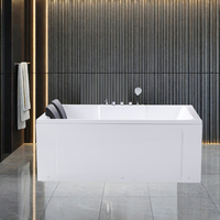 Baignoire de massage à remous moderne pour hôtels, en acrylique écologique, avec contrôle informatique et bulles d'air micro-perforées