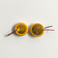 Batteria a Bottone Ricaricabile agli Ioni di Litio LIR940 3.6V 25mAh con Fili per Apparecchi Acustici
