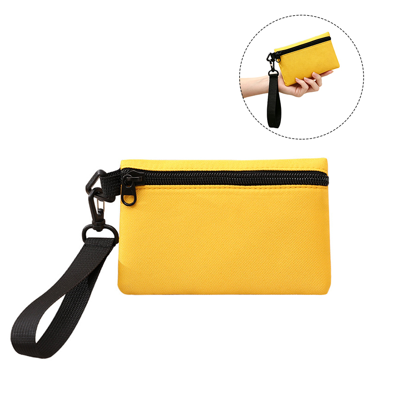 Polyester Water Resistant Portable Mini Zipper Wrist Strap