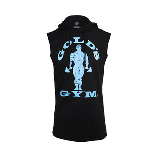 <span class=keywords><strong>Homme</strong></span> noir goutte emmanchures <span class=keywords><strong>sans</strong></span> manches à capuche Éponge coton doux tissu intérieur avec imprimer <span class=keywords><strong>sweat</strong></span> - Product Image 2