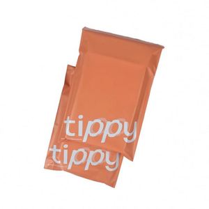 Bolsa de Envío para Mensajería, Color Naranja con Logotipo Blanco, Bolsa de Correo Personalizada, Bolsa de Plástico para Mensajería Express - Product Image 1