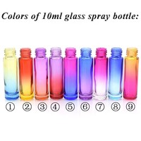 Atomiseur de parfum en verre à prix avantageux, 10 ml, flacon pulvérisateur cosmétique en verre coloré pour huiles essentielles avec pompe pulvérisatrice