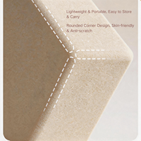Bloc de yoga rose en mousse EVA haute densité, dureté 50 Shore, pour studio de Pilates, 230x150x75mm, 280g, bords antidérapants, fabrication industrielle