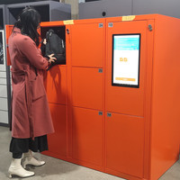Casier électronique intelligent en libre-service pour le stockage des bagages, aéroport, salle de sport, plage, casiers intelligents pour bagages