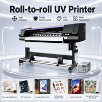 Impresora de Inyección de Tinta UV MyColor de 1.8m para Cabezal I3200, Plotter de Alta Velocidad Automático Rollo a Rollo para Publicidad en Interiores y Exteriores