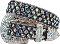 Offre Spéciale Punk Rock cowboy et cowgirl bling bling boucle ceinture colorée strass ceinture pour jean