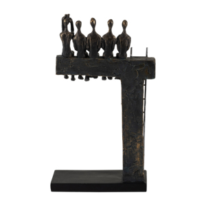 Scultura Contemporanea in Poliresina con Figure Umane e Scala per Arredamento Soggiorno, Mensola e Arte da Bagno - Product Image 4