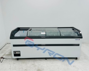 <span class=keywords><strong>ตู้</strong></span>แช่แข็งแสดงสินค้าแบบกระจกโค้งพร้อมช่องเก็บของปรับได้ ความจุขนาดใหญ่สำหรับอาหารแช่แข็งสำหรับร้านค้าปลีก - Product Image 3