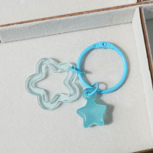 Llavero de estrella de cinco puntas de acrílico dulce, llavero para bolso, juego de llaveros para mujer - Product Image 6