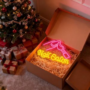 Nail Salon Neon <b>Sign</b> Hand Nail Polish Pattern LED Neon Light USB Powered Wall Hanging Advertising <b>Sign</b> For Nail Beauty Salon - Product Image 3