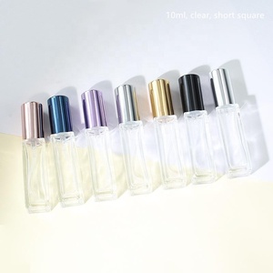 10ml Square Round Shape Transparent Clear Frosted Atomizer <b>Small</b> Mini Empty 10ml Glass Spray Perfume Bottle With Spray Bottle - Product Image 5
