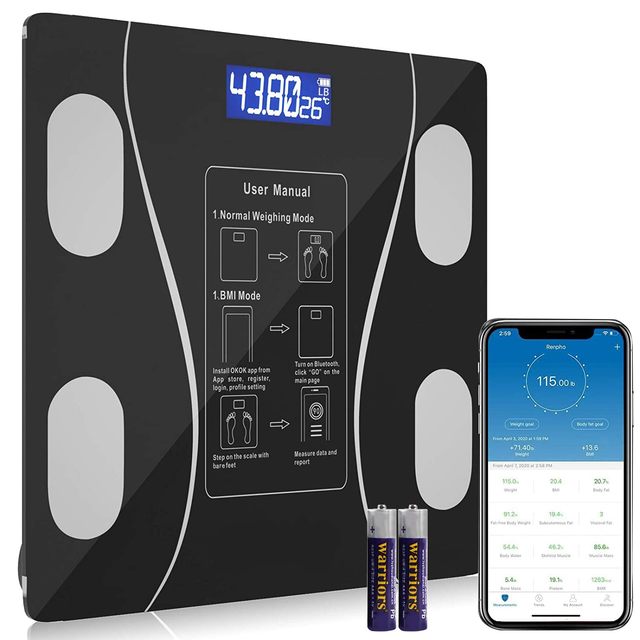 260mm/10.2in Smart Scale for Body Weight Smartphone Application and BT Synchronous Scale Safe Smart Home Product