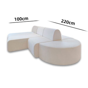White L-Shaped Reversible <strong>Sofa</strong> <strong>Couch</strong> Modern Velvet Upholstered Tufted Sleeper Sectional Living Room Furniture Corner <strong>Sofa</strong> <strong>Bed</strong> - Product Image 3